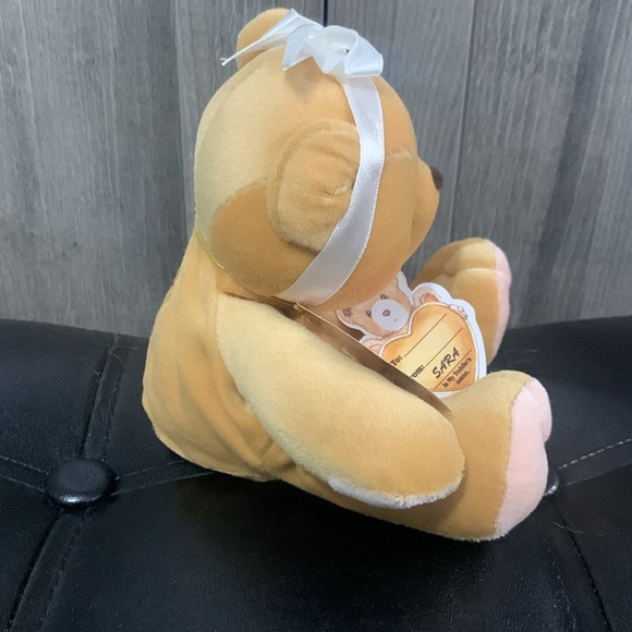 Retired Cherished Teddies Sara Teddy Bear Beanie With Satin Head Band & Tag - Picture 6 of 11